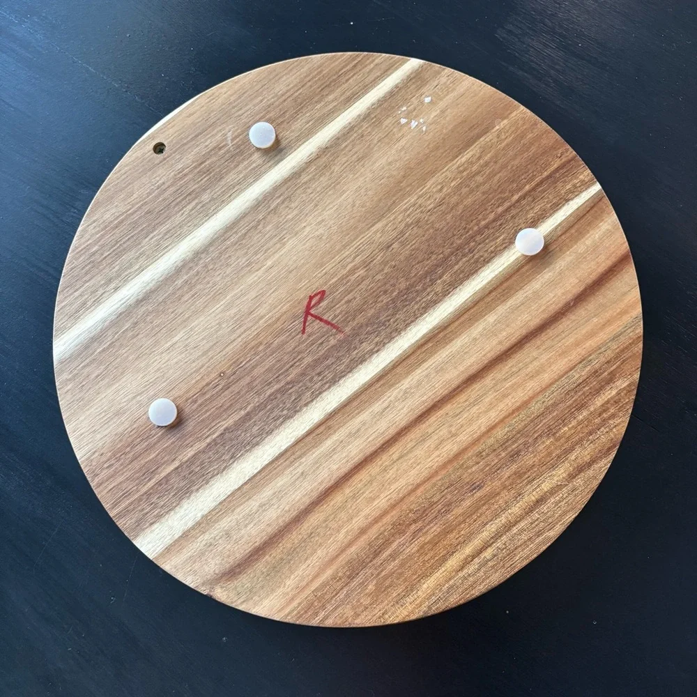 ChefSofi Acacia Wooden Swivel Charcuterie Board with 4 Utensils